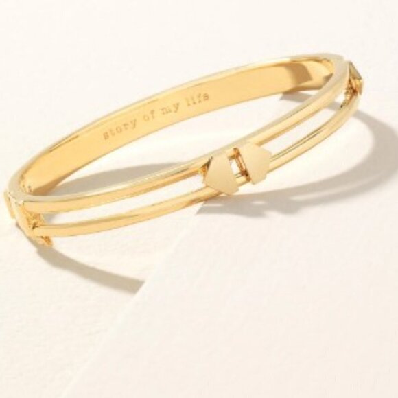 Stella and Dot Keepsake Slider Charm Bangle - Gold - Picture 1 of 12